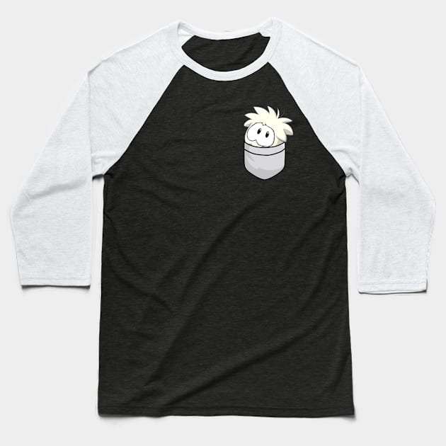 White Puffle Baseball T-Shirt by GrumpyDonut